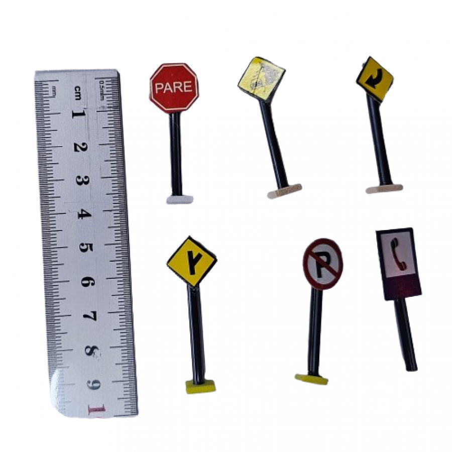 Señales De Transito Para Maqueta X 2 Unds 4 Cm