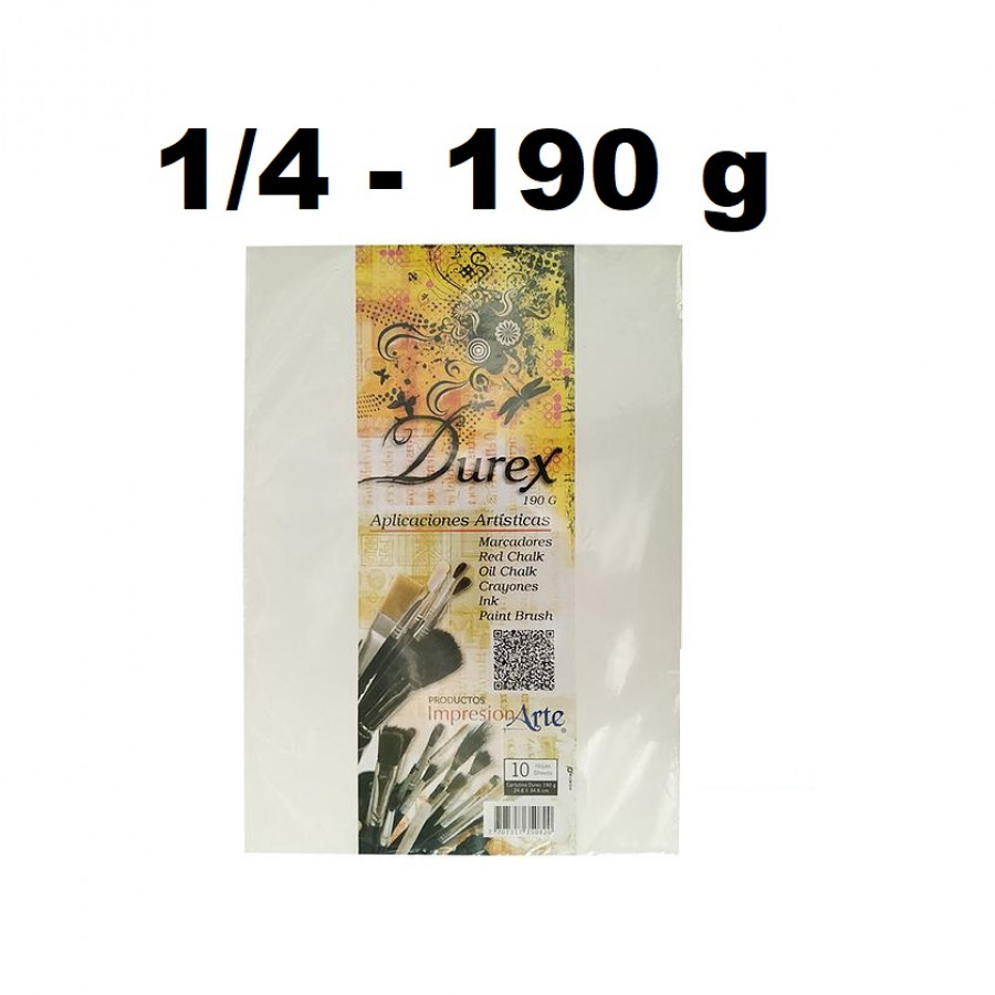 Block Cartulina Durex 1/4 De 190g Impresion Arte X Und