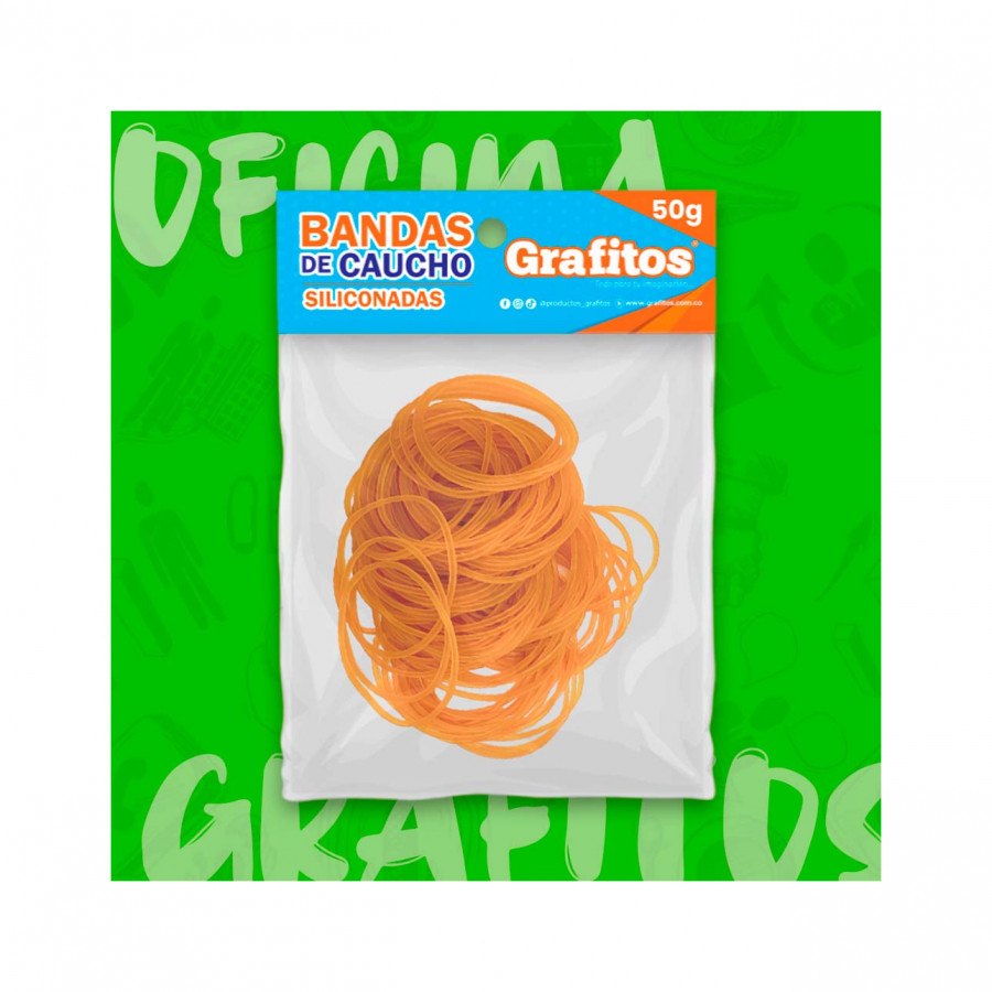 Bandas Elasticas Cauchos Siliconado Bolsa X 50g Grafitos Su-032