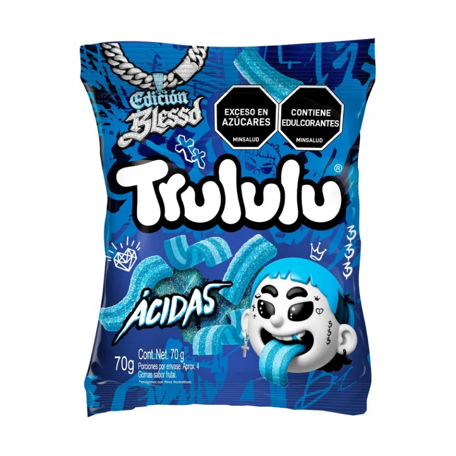 Gomitas Trululu Lenguas Acidas Blessd 70g