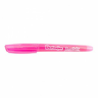 Resaltador Doricolor Rosado Punta Fina X Und
