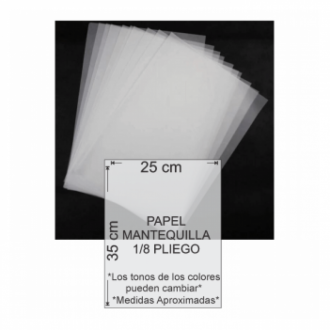 Papel Mantequilla 1/8 - 35x25cm