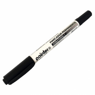 Marcador Pointer Doble Punta Negro X Und