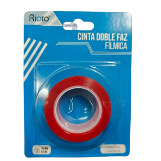 Cinta Doble Faz Filmica Roja Invisible 18mm X 5m Rioto