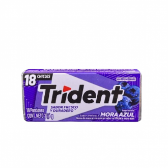 Trident Mora Azul Caja X18 Chicles
