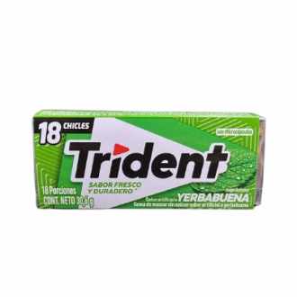 Trident Yerbabuena Caja X18 Chicles