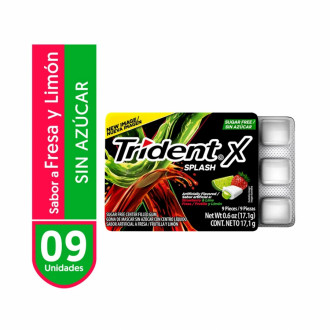 Trident X Splash Fresa Y Limon Blister X 9 Chicles