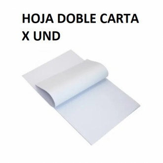 Hoja Papel Doble Carta X Und
