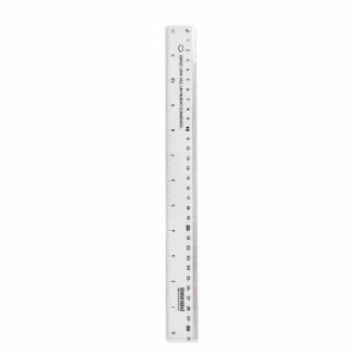 Regla 30cm Linea Azul Plastica Traslucida