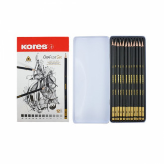 Lapiz Dibujo Caja X12 Und Surtidos Kores