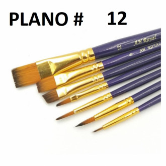 Pincel Fino Plano Nro12 Ar1943 Arte Royal