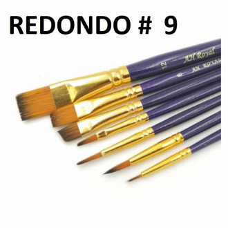 Pincel Fino Redondo Nro9 Ar1395 Arte Royal