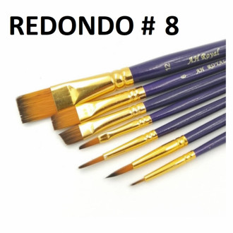 Pincel Fino Redondo Nro8 Ar1394 Arte Royal X Und