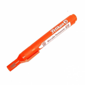 Marcador Pelikan Naranja Permanente 418 Punta Gruesa X Und
