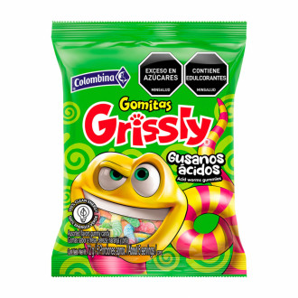 Gomitas Grissly Gusanos Acidos 72g