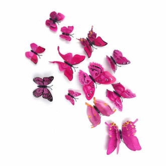 Mariposas Decoratvas  Paquete X 12 Unds Con Iman