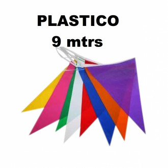Banderin Plastico Multicolor Triangular 1 Punta