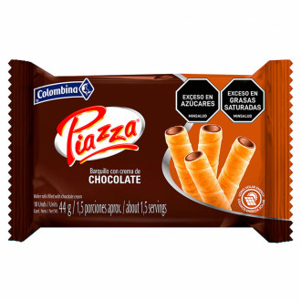 Barquillo Piazza Chocolate Bandeja 44g X Und