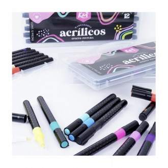 Marcadores Acrilicos Kiut X 12 Piezas