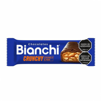 Chocolatina Bianchi Bolsa Naranja Crunchy Caramelo Y Mani 40g X Und