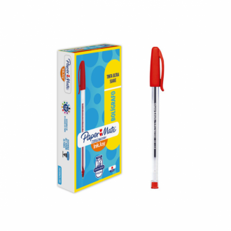 Boligrafo Paper Mate Rojo Tapa Kilometrico 1.0 X Und