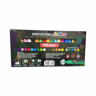 Marcadores Acrilicos Offiesco Caja X 20 Piezas Oe-584