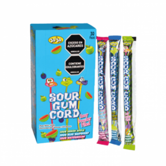 Chicle Acido Sour Gum Cord Barra X Und