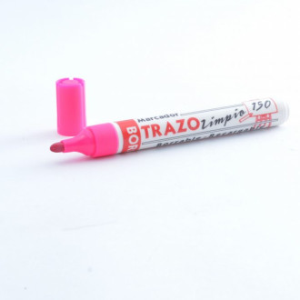 Marcador Borrable Trazo Limpio Fucsia X Und