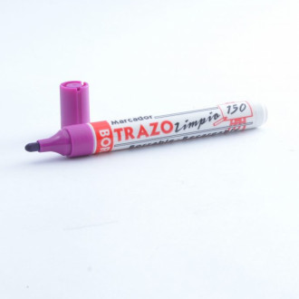 Marcador Borrable Trazo Limpio Morado X Und