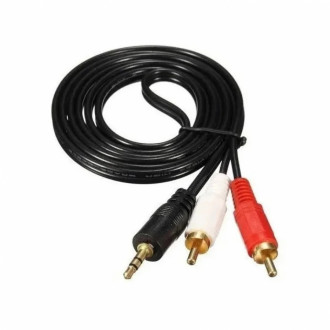 Cable Audio 2x1 Negro 1.8m Unitec