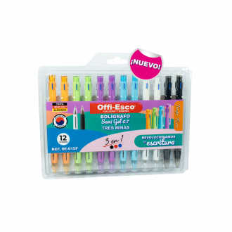 Boligrafo Offiesco Semi Gel 0.7 - 3 En 1 X Und Oe-015f