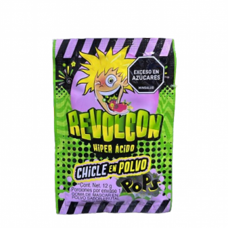 Revolcon Hiper Acido Chicle En Polvo Pops 12g X Und