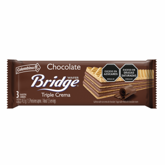 Galleta Wafer Bridge Chocolate Triple Crema 45.5g X Und