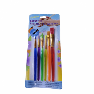 Pinceles Colores Surtidos  X 6 Und