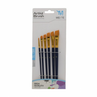 Pinceles Set X 6 Unds Angulares Mei Te