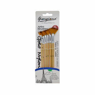 Pinceles Set X 6 Uns Abanico Giorgione