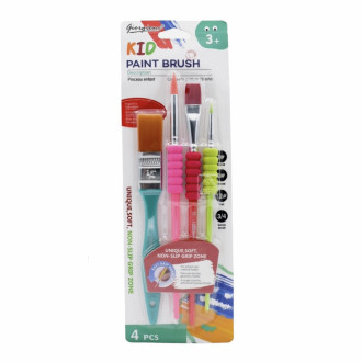 Pinceles Colores Surtidos Giorgione X 4 Und Con Soft Grip