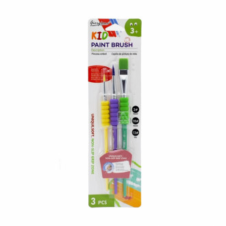 Pinceles Colores Surtidos Giorgione X 3 Und Con Soft Grip