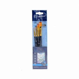 Pinceles Set X 4 Unds Planos + Redondo Giorgione