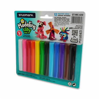 Plastilina Studmark Caja X12 Colores 200gr