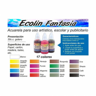 Acuarela Liquida Verde Limon Ecolin Fantasia