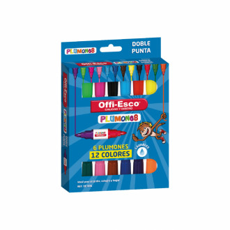 Marcador Offiesco Doble Punta Caja X6 Oe-086