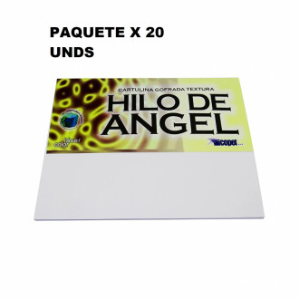 Cartulina Gofrada Texturas Carta Paquete X 20 Hojas Hilo De Angel Icopel