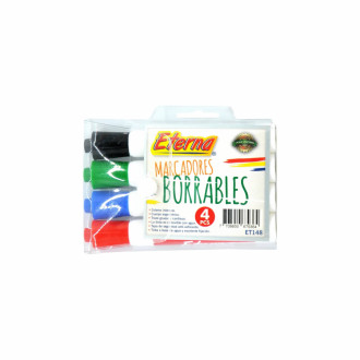 Marcador Borrable Eterna Set X4 Unds Et148