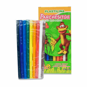 Plastilina Parchesitos Caja X9 Colores Largos 49.1cc