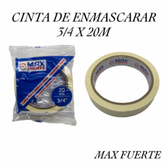 Cinta Enmascarar 3/4" 20mts Max Fuerte