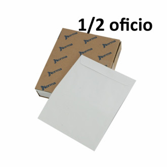 Sobre Blanco Tamaño 1/2 Oficio Tipo Manila Norma X Und Sobre Blanco Tamaño 1/2 Oficio Tipo Manila Norma X Und