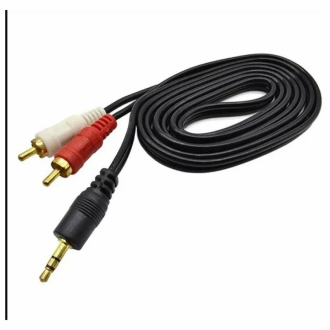 Cable Audio 2x1 Negro 3m Unitec