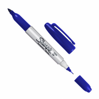 Marcador Sharpie Azul Doble Punta Permanente X Und