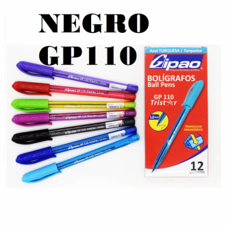 Boligrafo Gipao Negro Tapa 1.0mm X Und Gp110